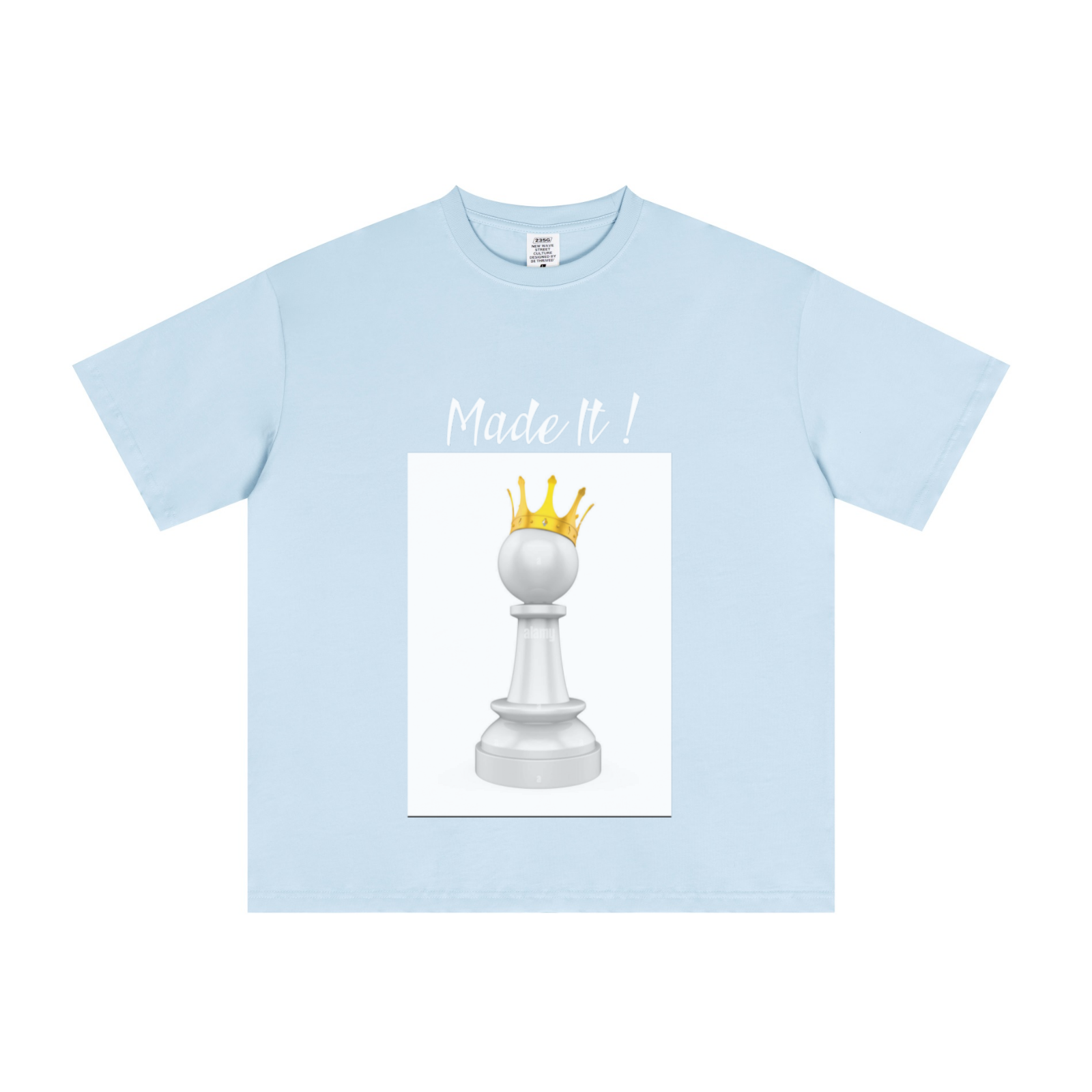 235GSM Men's Cool-Touch T-Shirt  Light blue
