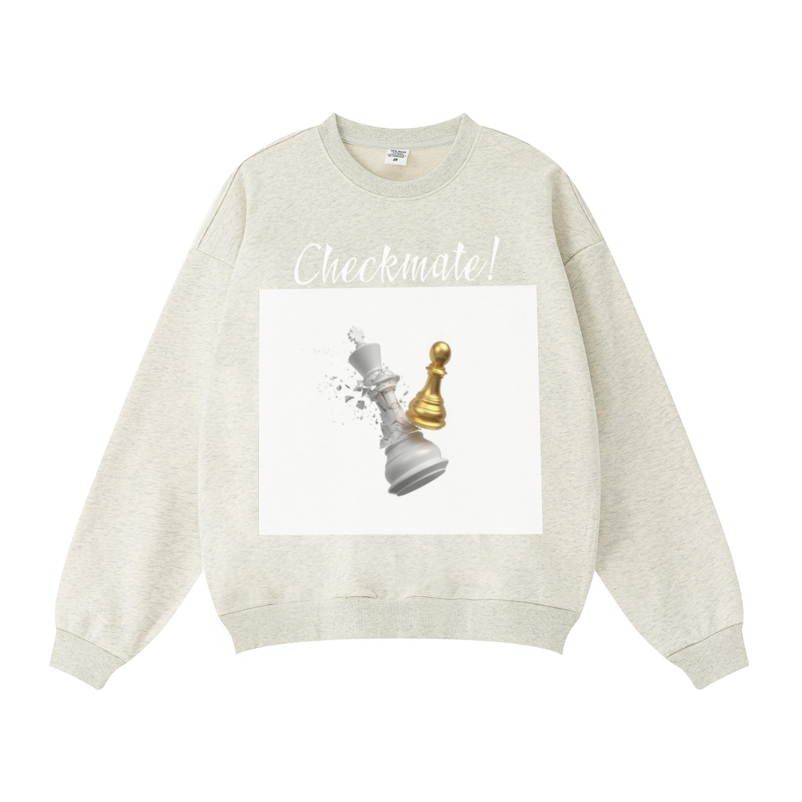 360GSM Solid Color Crewneck Sweatshirt – Relaxed Fit, Soft Fleece Lining Oatmeal