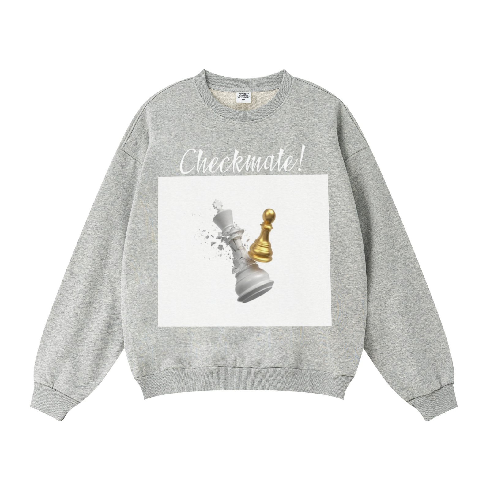 360GSM Solid Color Crewneck Sweatshirt – Relaxed Fit, Soft Fleece Lining Heather Gray
