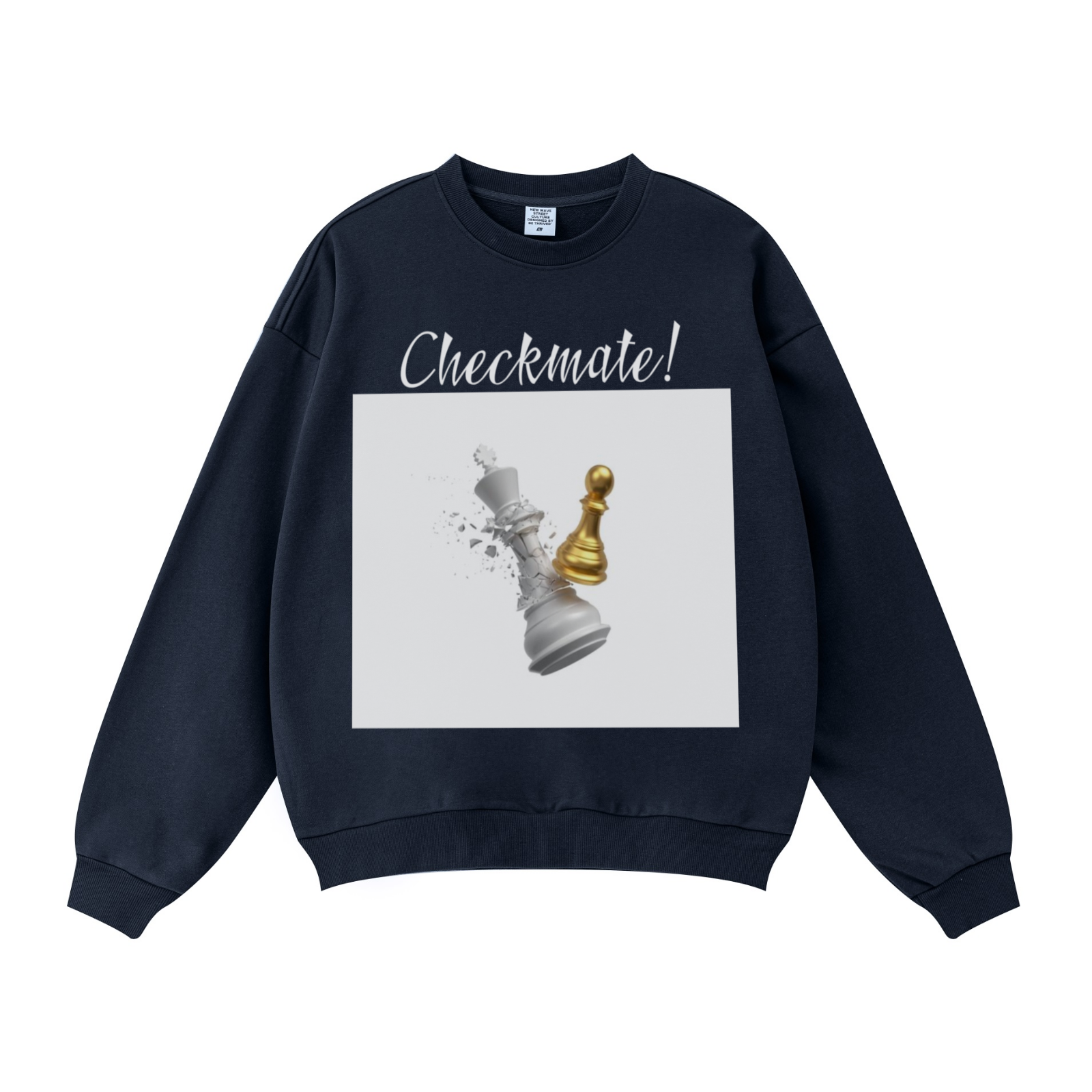 360GSM Solid Color Crewneck Sweatshirt – Relaxed Fit, Soft Fleece Lining Midnight Navy