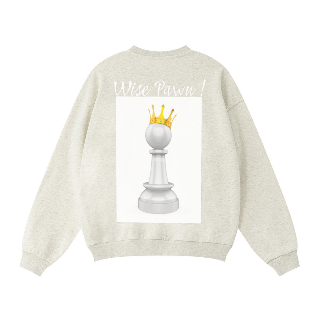 360GSM Solid Color Crewneck Sweatshirt – Relaxed Fit, Soft Fleece Lining Oatmeal