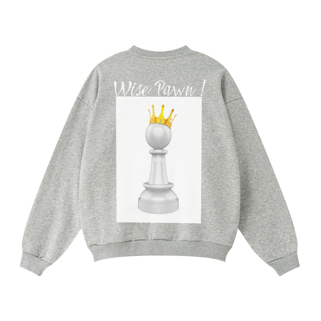 360GSM Solid Color Crewneck Sweatshirt – Relaxed Fit, Soft Fleece Lining Heather Gray