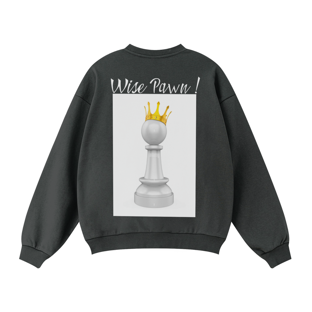 360GSM Solid Color Crewneck Sweatshirt – Relaxed Fit, Soft Fleece Lining Charcoal