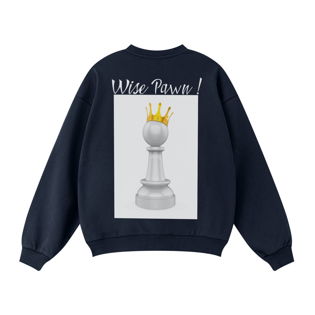 360GSM Solid Color Crewneck Sweatshirt – Relaxed Fit, Soft Fleece Lining Midnight Navy