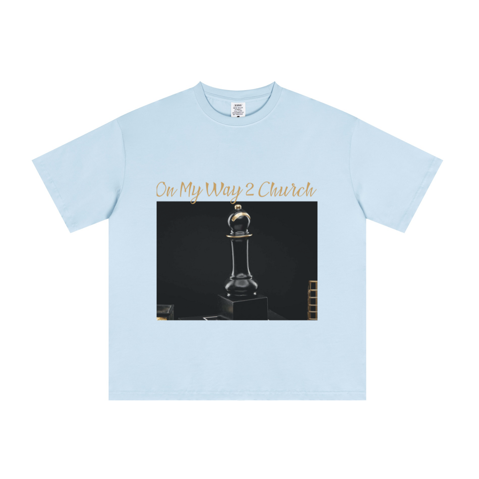 235GSM Men's Cool-Touch T-Shirt  Light blue