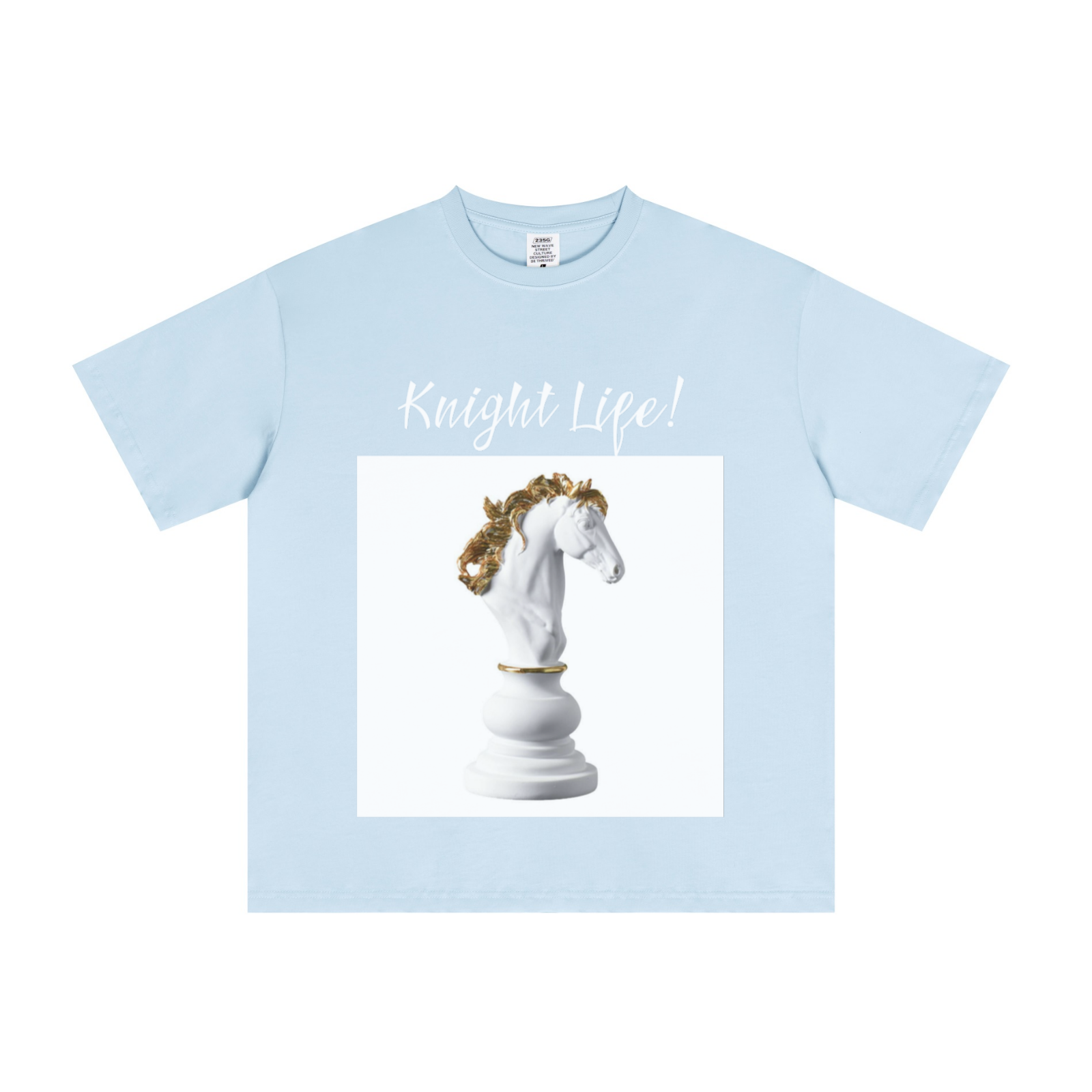 235GSM Men's Cool-Touch T-Shirt  Light blue