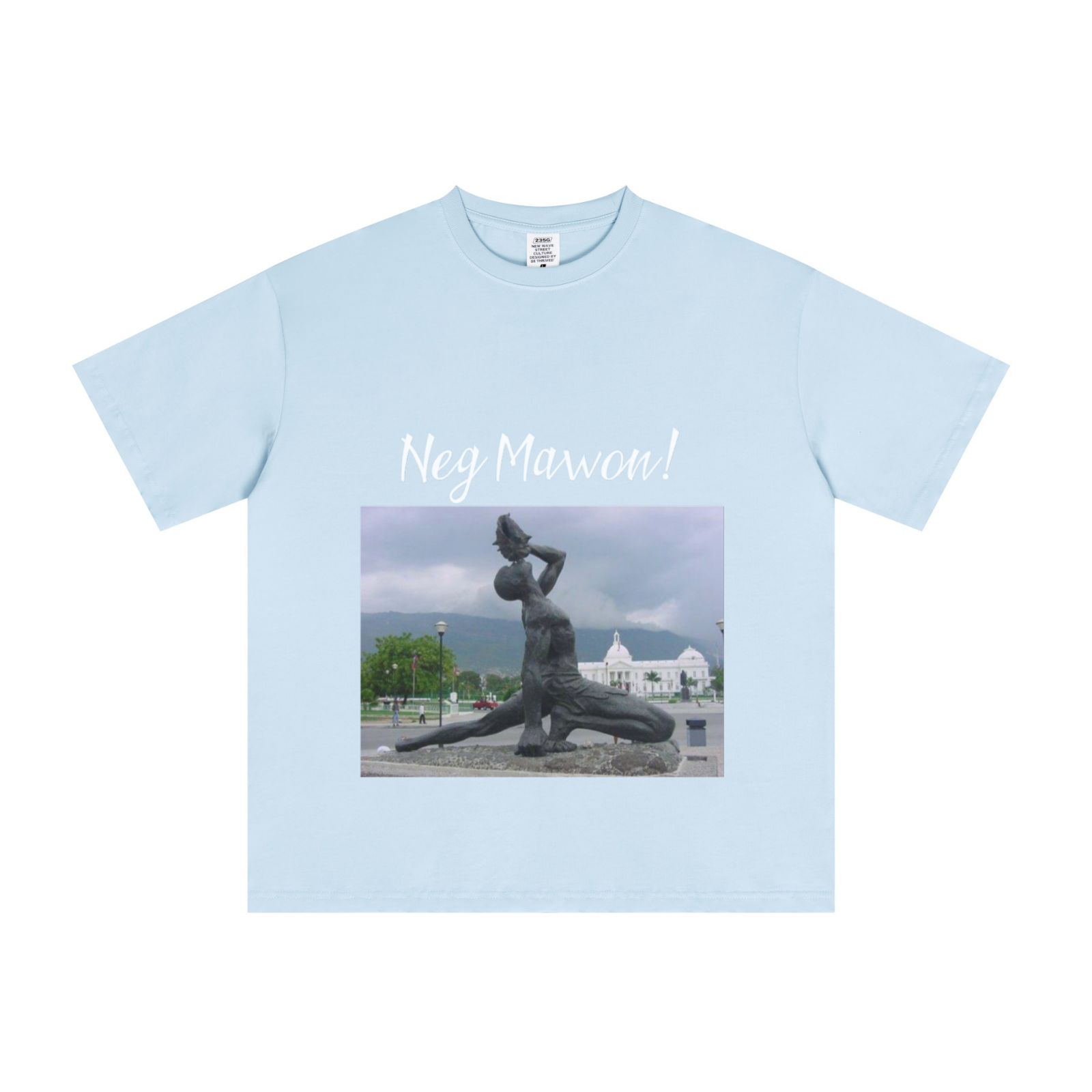 235GSM Men's Cool-Touch T-Shirt  Light blue