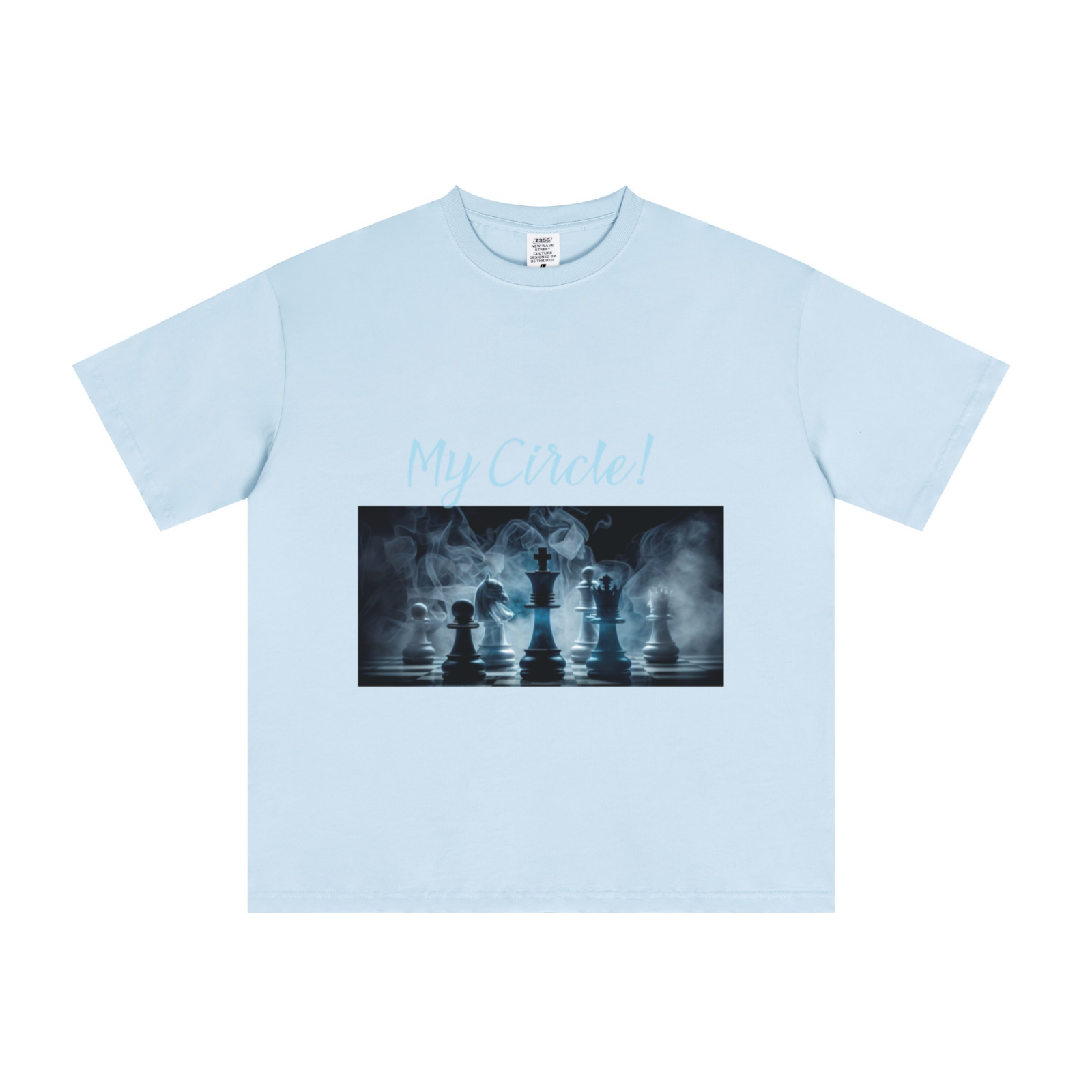 235GSM Men's Cool-Touch T-Shirt  Light blue