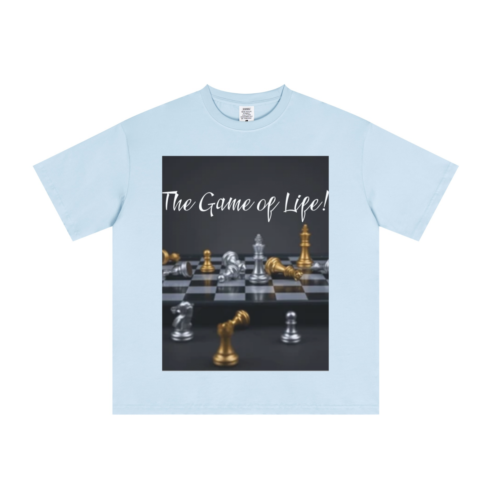 235GSM Men's Cool-Touch T-Shirt  Light blue