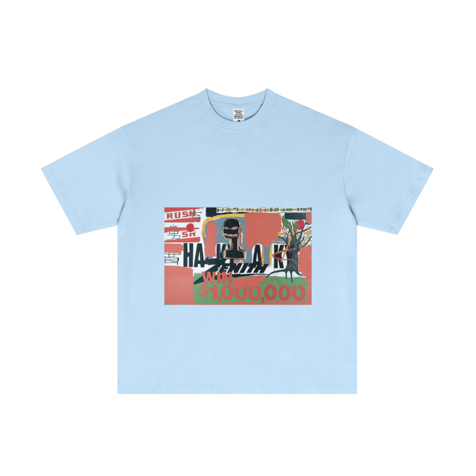 180GSM Men's Lightweight T-Shirt Light blue