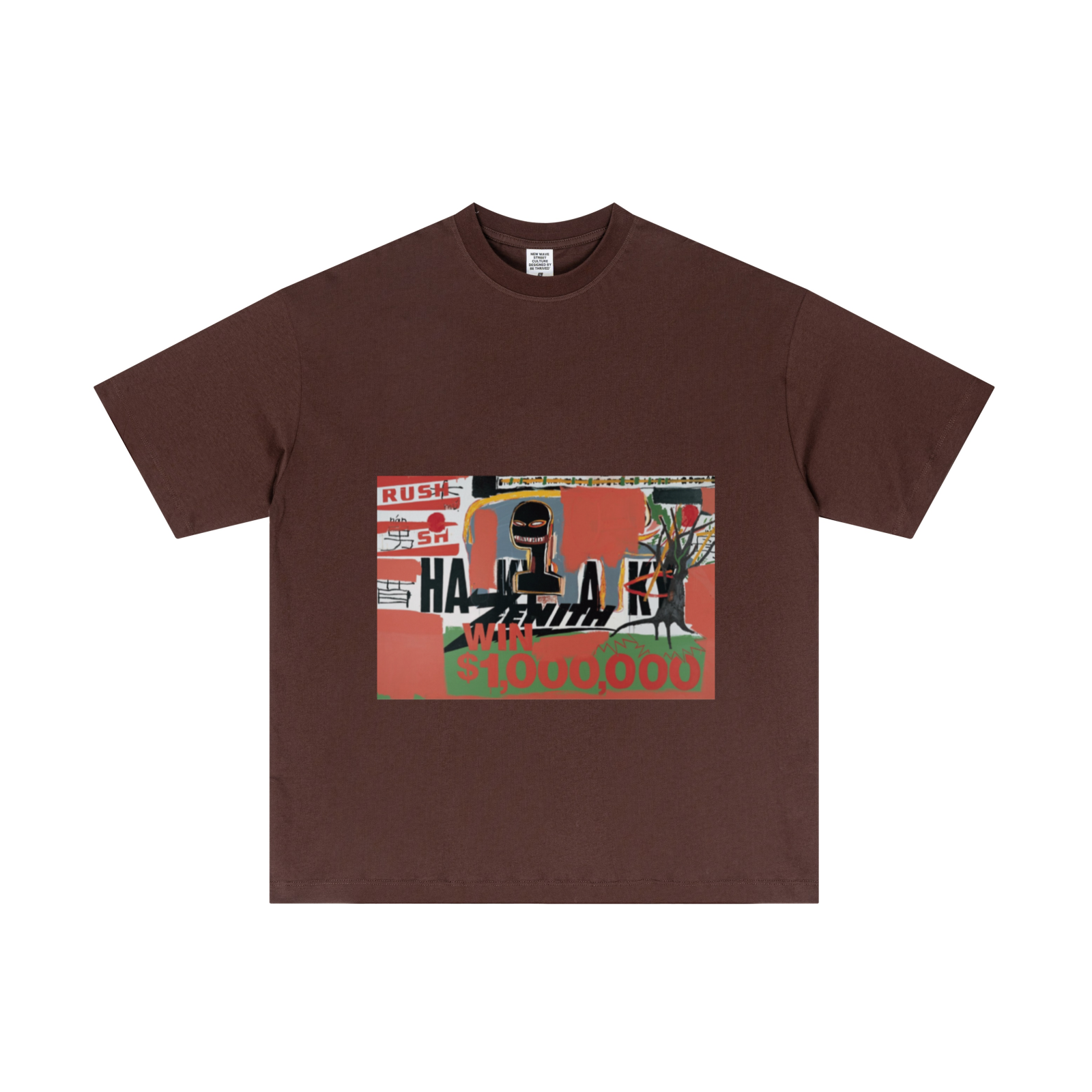 180GSM Men's Lightweight T-Shirt Dark brown