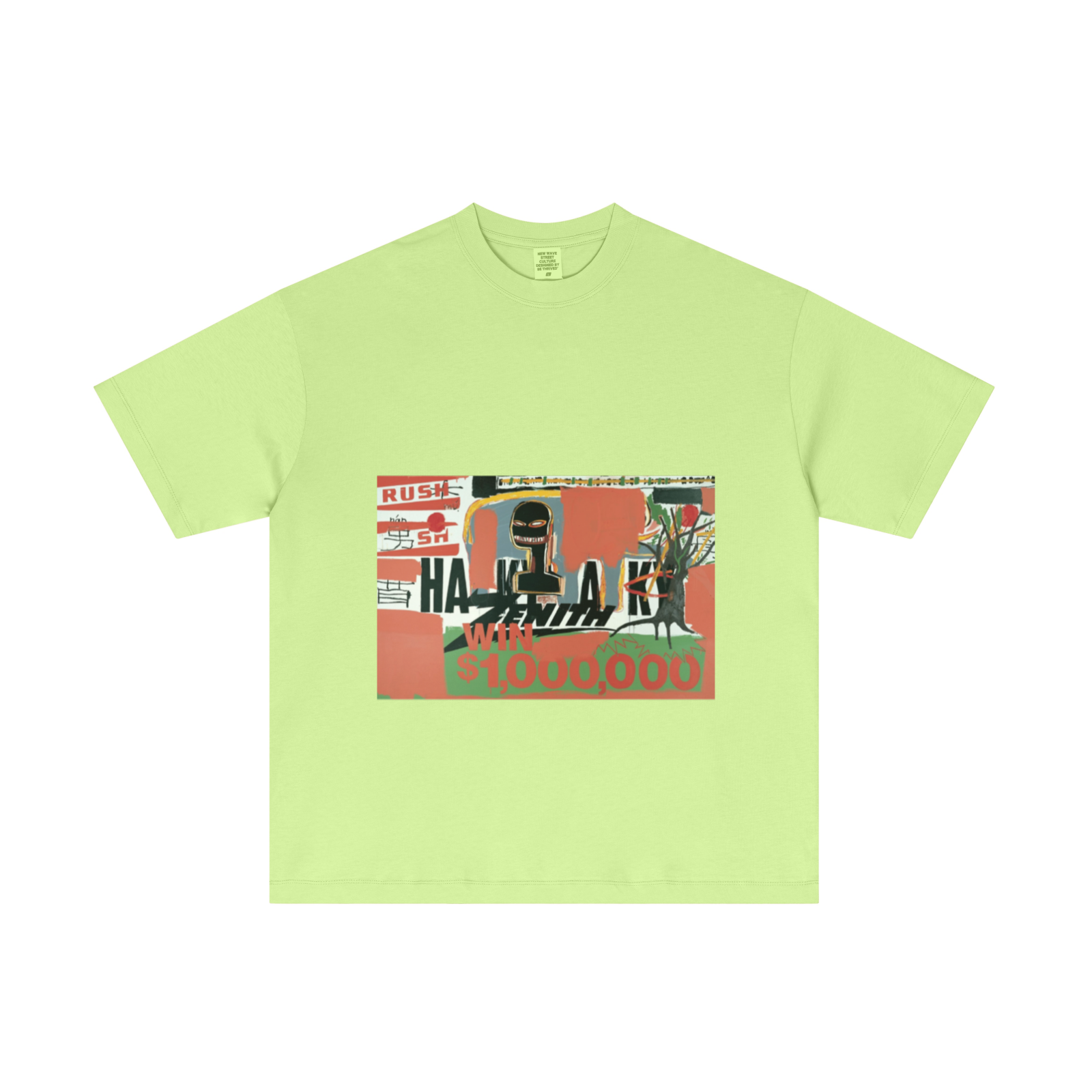 180GSM Men's Lightweight T-Shirt Fluorescent green