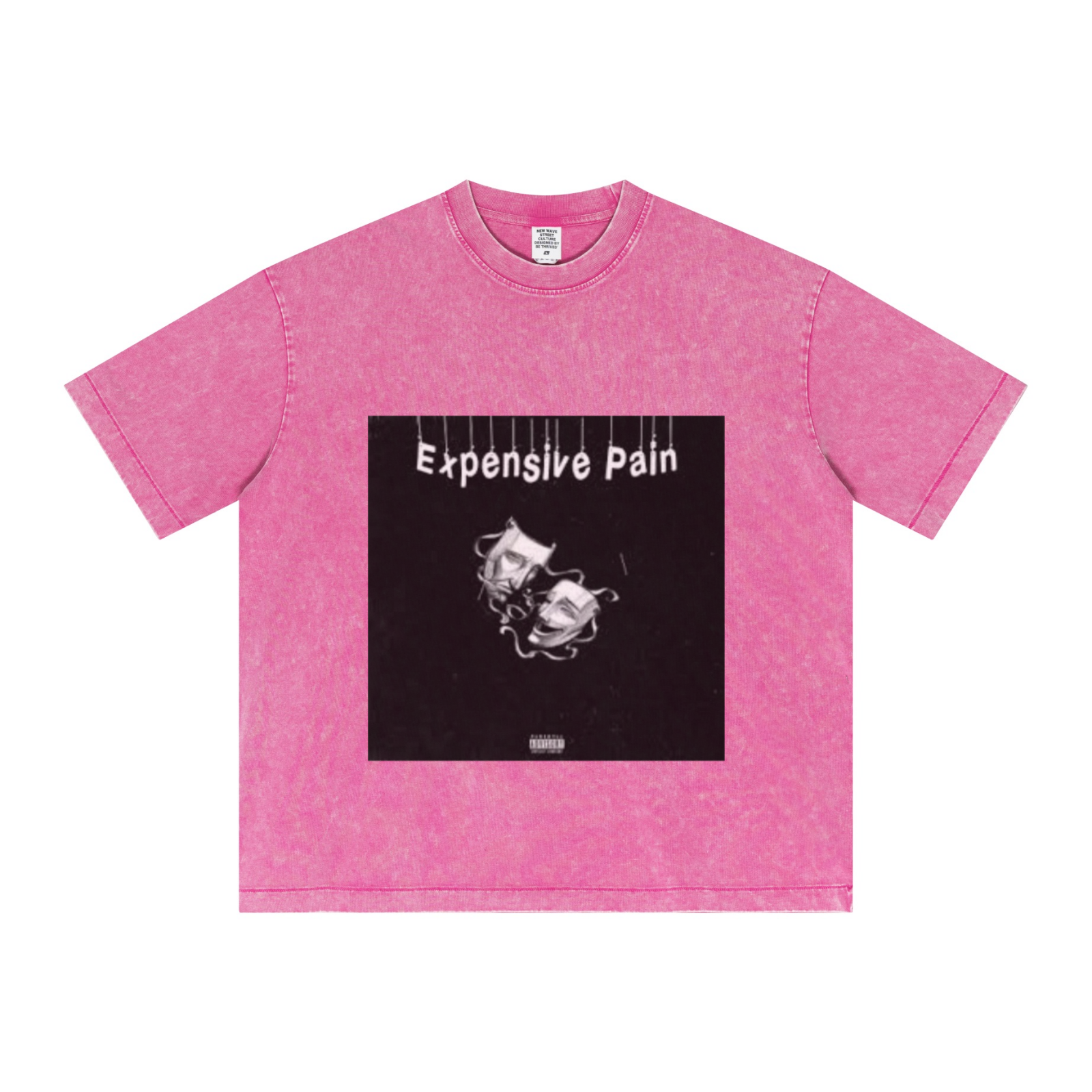 285GSM Vintage Snowflake Wash T-shirt Pink