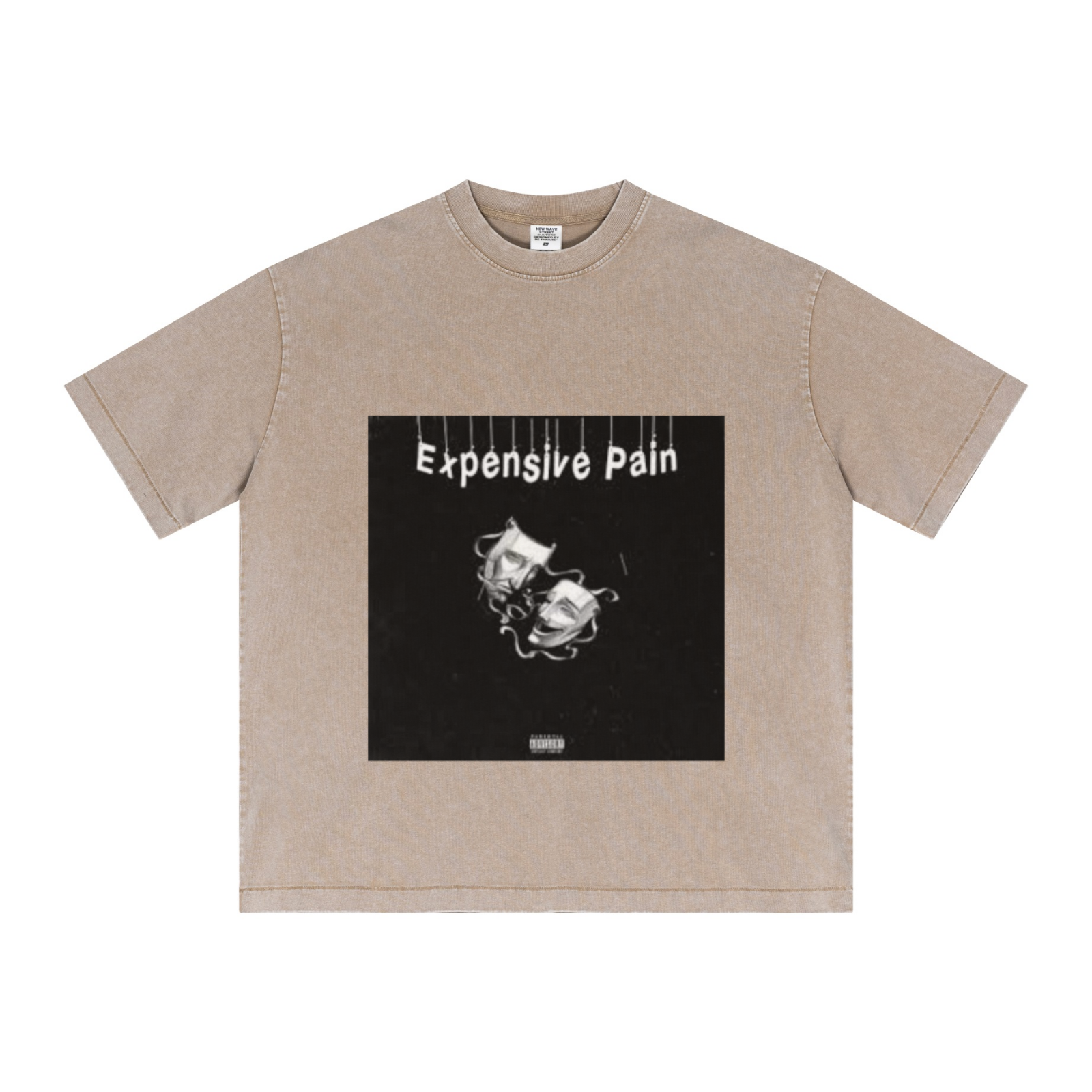 285GSM Vintage Snowflake Wash T-shirt khaki