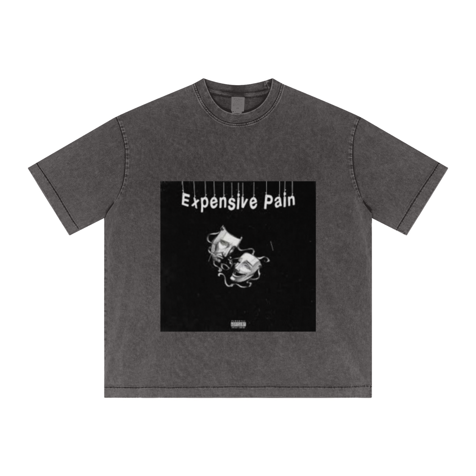 285GSM Vintage Snowflake Wash T-shirt Dark gray