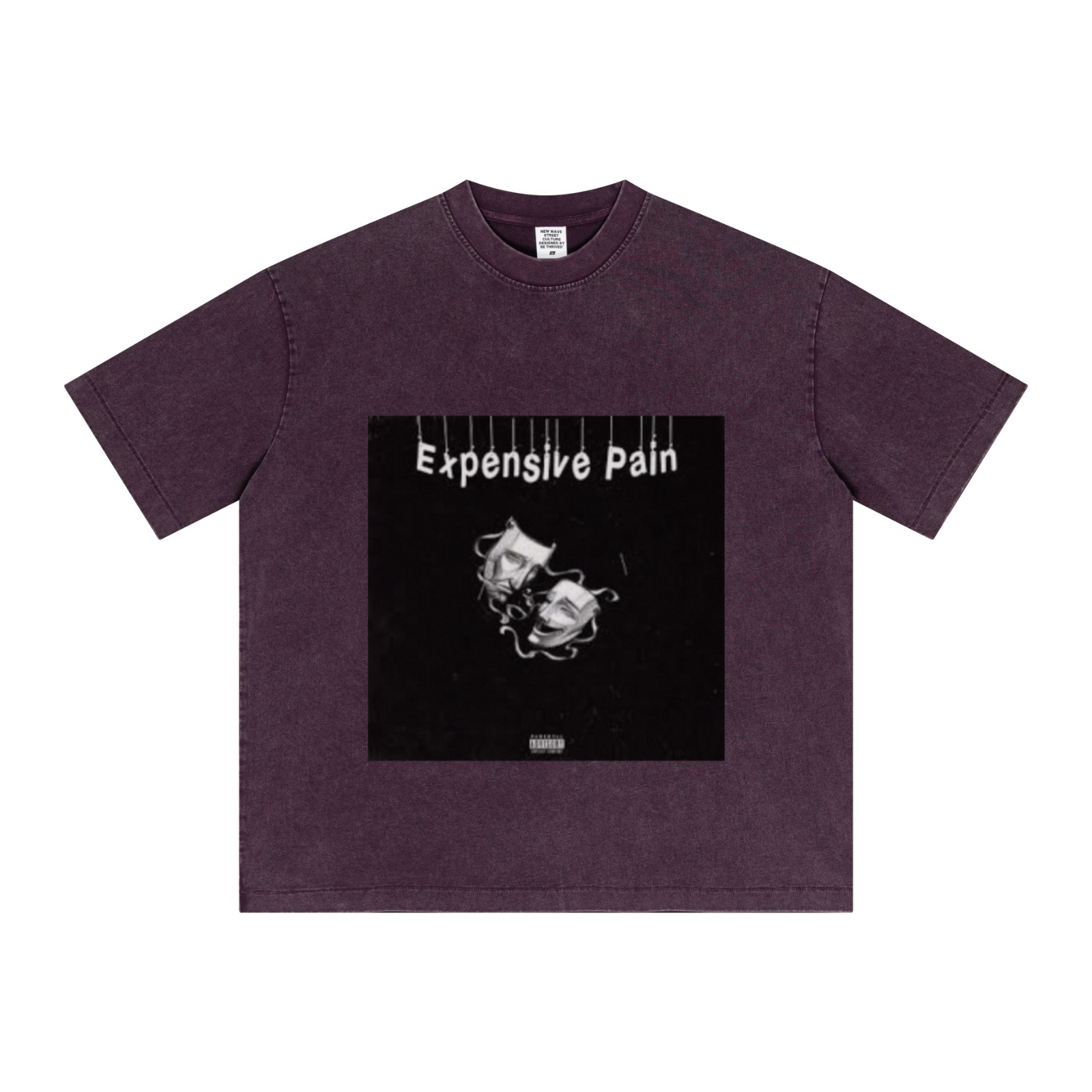 285GSM Vintage Snowflake Wash T-shirt Purple