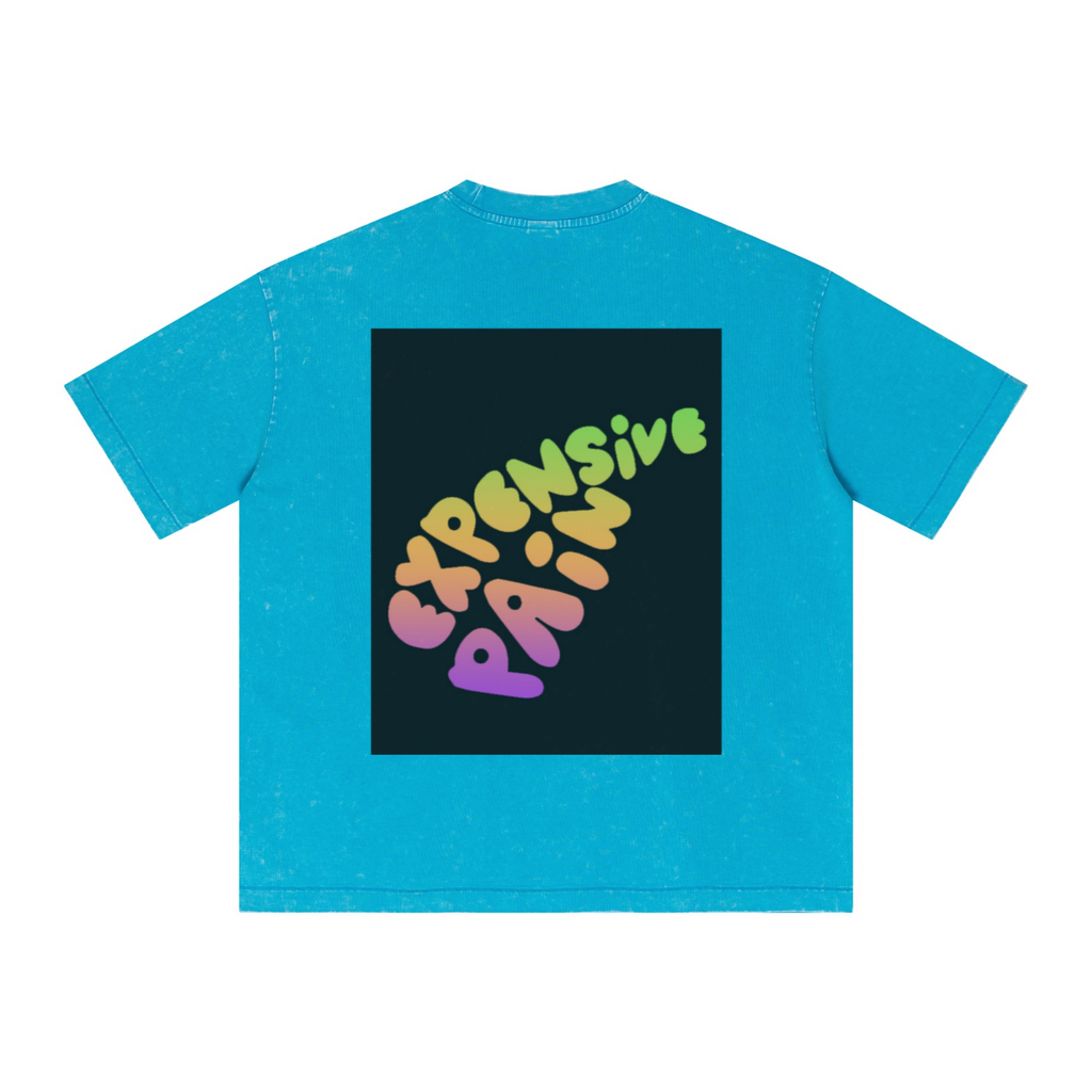285GSM Vintage Snowflake Wash T-shirt Blue