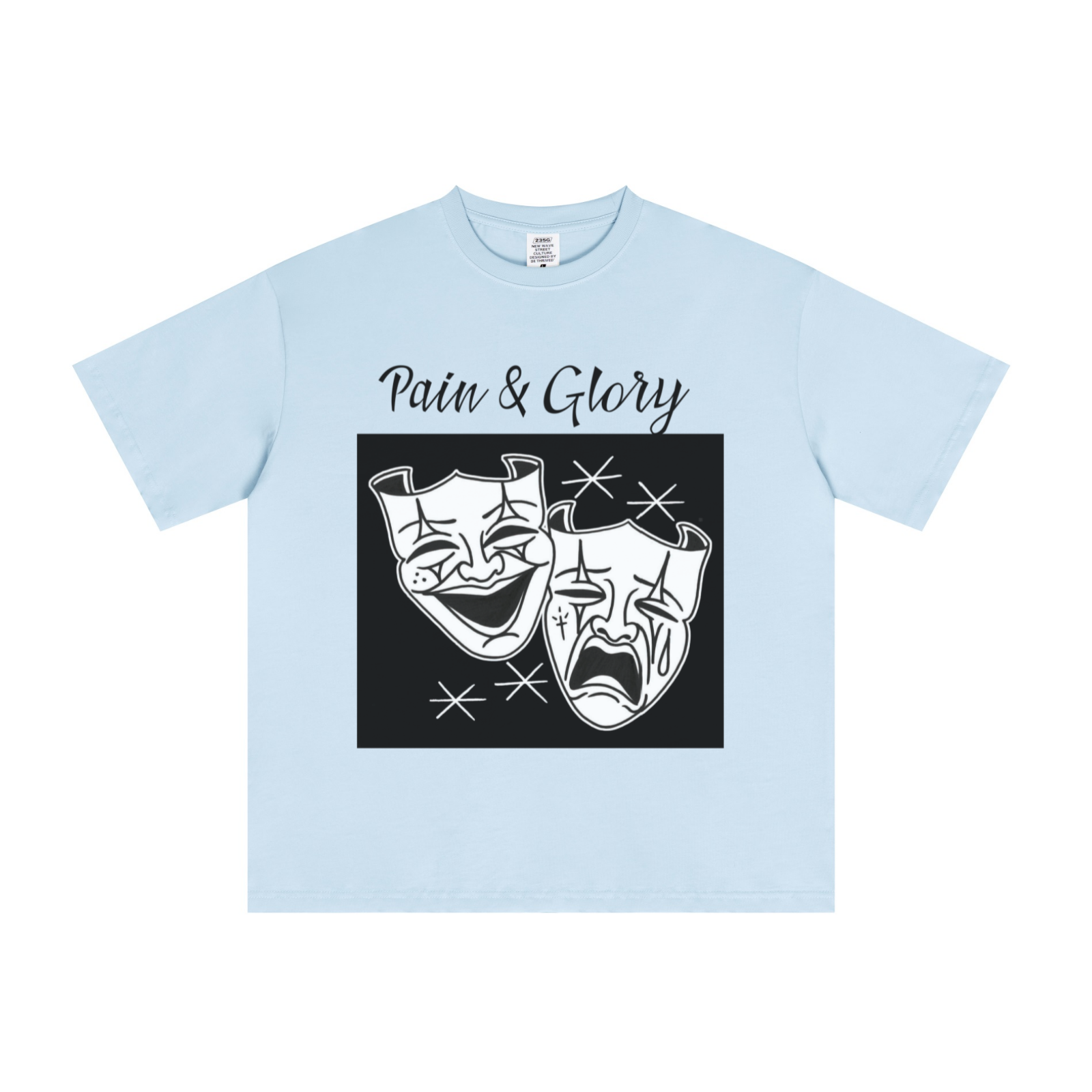 235GSM Men's Cool-Touch T-Shirt  Light blue