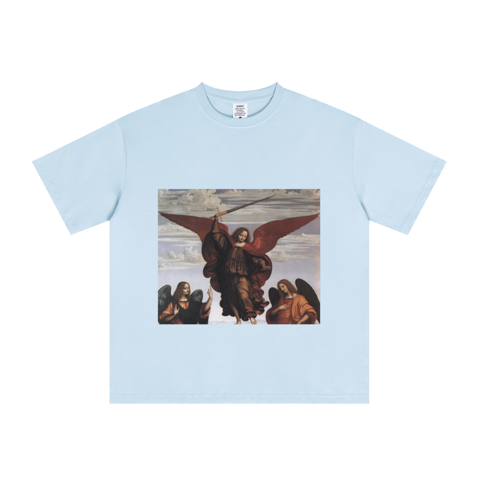 235GSM Men's Cool-Touch T-Shirt  Light blue