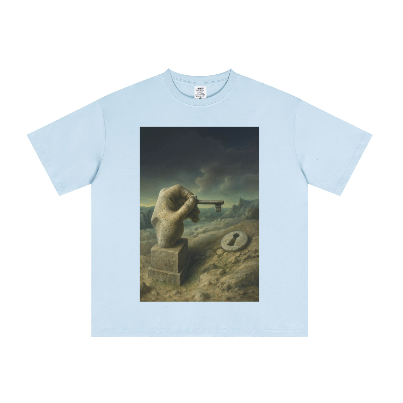 235GSM Men's Cool-Touch T-Shirt  Light blue