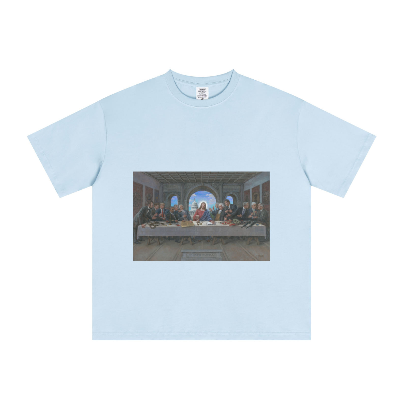 235GSM Men's Cool-Touch T-Shirt  Light blue