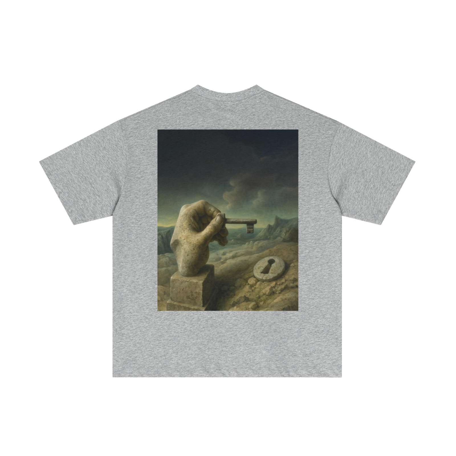 180GSM Men's Lightweight T-Shirt LIght gray