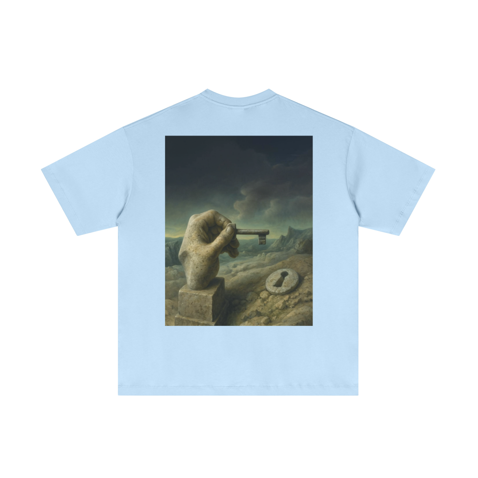 180GSM Men's Lightweight T-Shirt Light blue