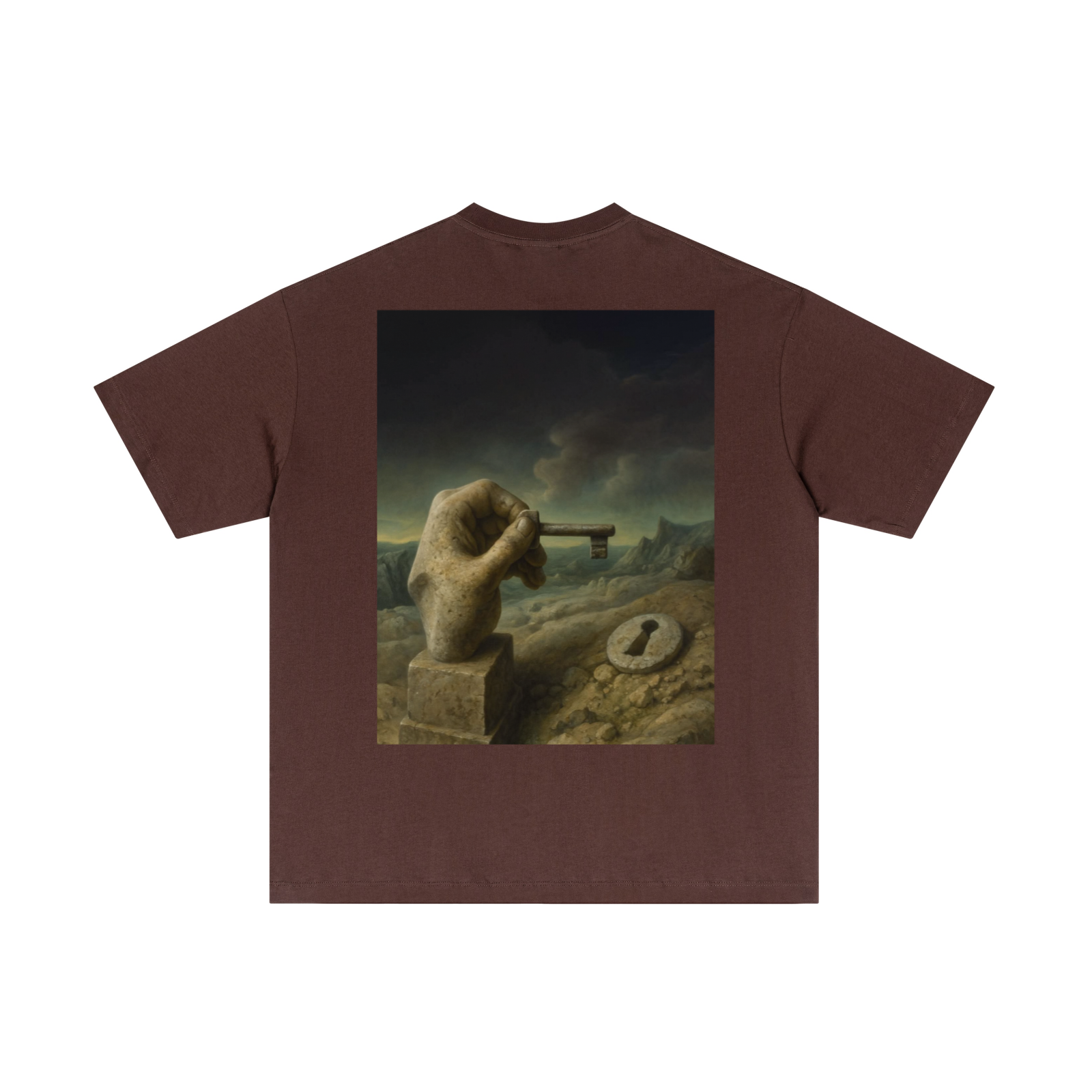180GSM Men's Lightweight T-Shirt Dark brown